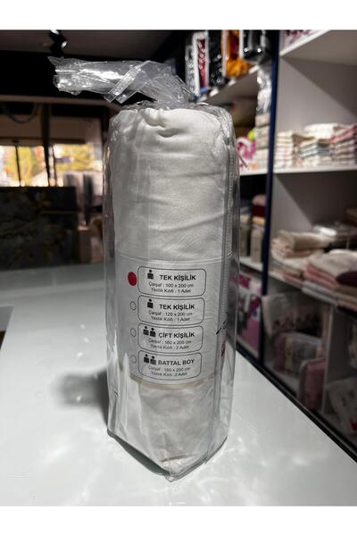 VELLON HOME غطاء مطاطي ملاءة سرير ETİ مقاس 100 × 200 (يتضمن وسادة واحدة)