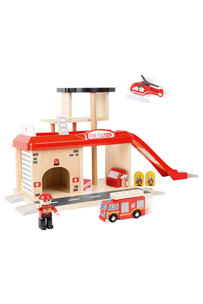 Small Foot Wooden fire station with accessories, Small Foot, 3 years+