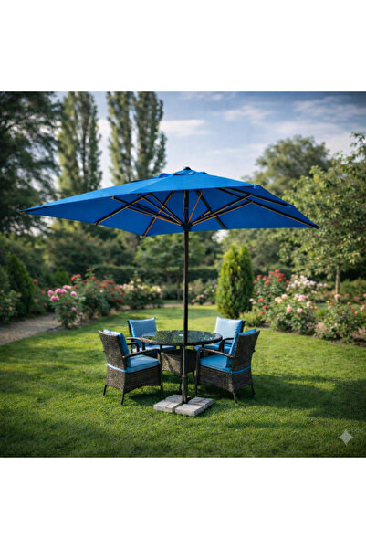 erta 3 Metre Kare Ahşap Iskeletli Bahçe Şemsiyesi Tüm Renk Seçenekleriyle Tab...