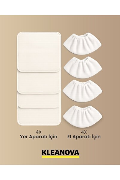 Kleanova Cb107 C Buharlı Temizlik Makinesi Uyumlu Yedek Mikrofiber Bez Seti