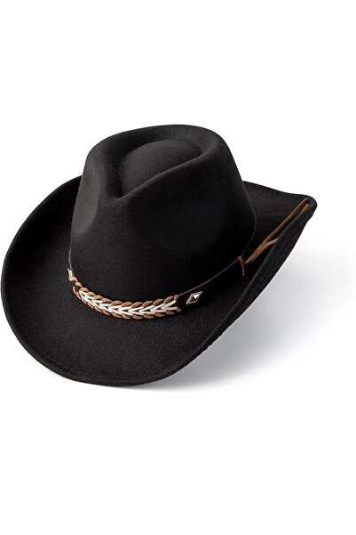 Arabest قبعة غوسيفان الغربية للرعاة والراعيات، مصنوعة من اللباد، ذات حافة عري...