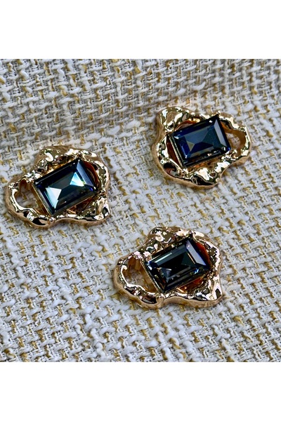 ODDA TASARIM ATÖLYESİ Внесен комплект от три бутона с размер 3,5 см, с антрац...