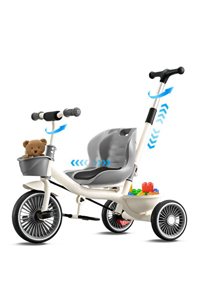 Ma Baby Kids Tricycles for Kids with Storage Basket, Adjustable Seat and Remo...