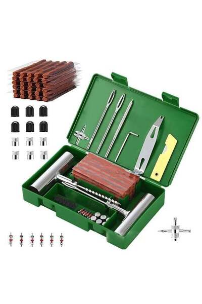 Bukela طقم إصلاح الإطارات، 58 قطعة، مجموعة سدادات إطارات شديدة التحمل