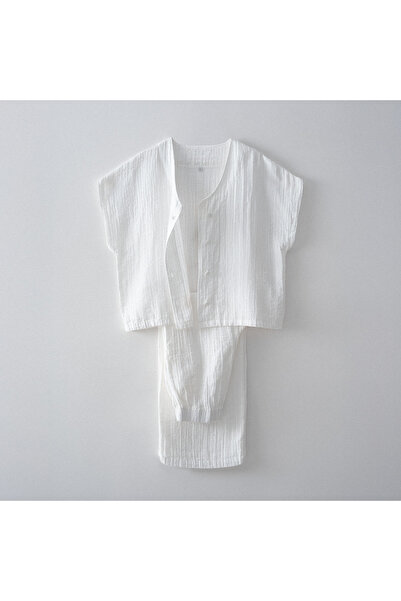 Ecocotton Zeyna Women's Set 100% Organic Cotton Muslin Cream