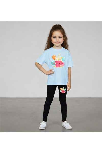 CACTUS COLLECTION Popcorn Printed Top and Bottom Set T-Shirt Tights