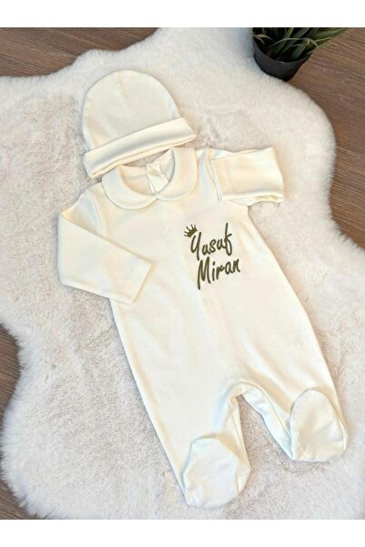Mini Ropa Bebe Yaka İsme Özel Tulum Eldiven Şapka