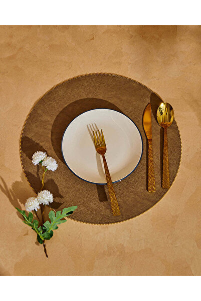 REDTAG Brown Round Placemat