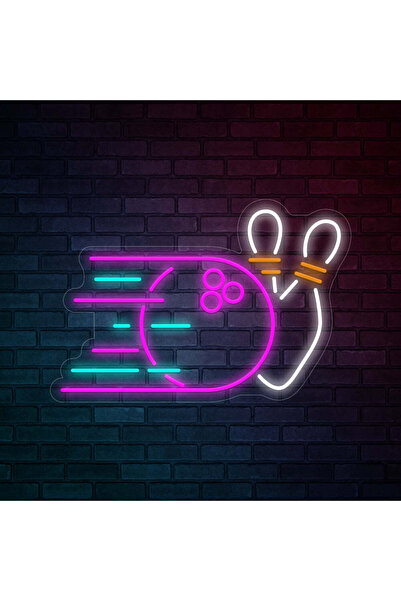 Slasa Bowling Neon Sign 40x50 cm Multicolor LED Wall Decor with 6 mm Acrylic ...