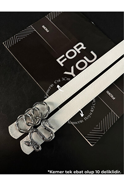 Fiori 2-Piece United Ring and Snake Buckled Women's Pants Belt I, Jacket Belt...