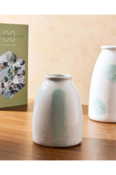 REDTAG مزهرية زخرفية من السيراميك الأبيض