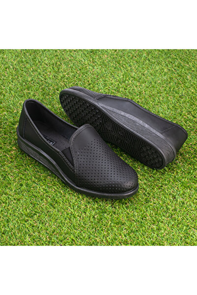 Tellus Women's Genuine Leather Perforated Casual Flat Shoes, 55-01