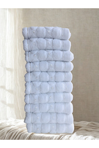 Modella Life Miosse Pure 10 Pieces 30X50 cm Luxury 100% Cotton Hand-Face-Gues...