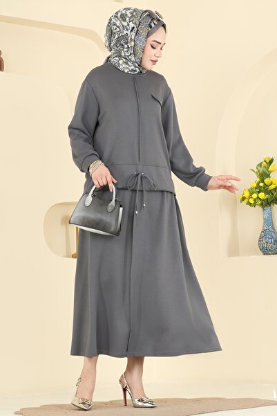 ModaMerve Cep Aksesuarlı İkili Takım 2605TPK1167-MS Antrasit