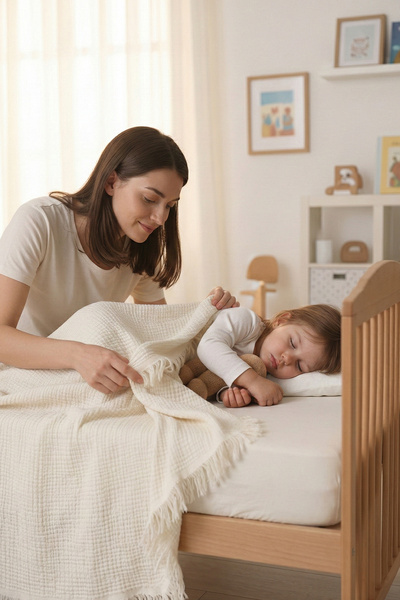 Soho Organics XL Muslin Blanket (130X130Cm - Ecru) - Suitable for Babies and ...