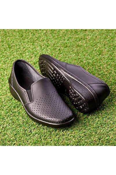 Tellus Women's Genuine Leather Perforated Flat Shoes, 02-12