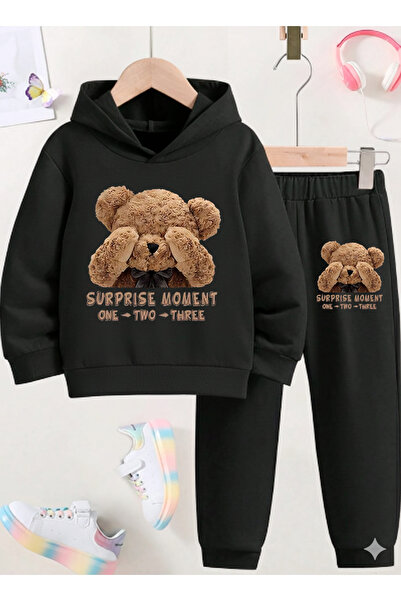 STİL-X KIZ ÇOCUK EŞOFMAN TAKIMI, 3 İPLİK ŞARDONLU KIŞLIK KUMAŞ