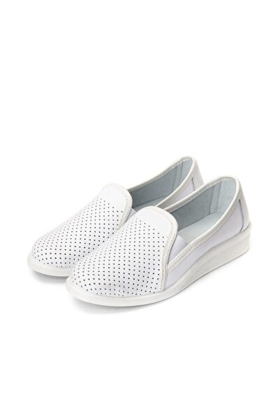 Tellus Women's Genuine Leather Perforated Casual Flat Shoes, 55-01