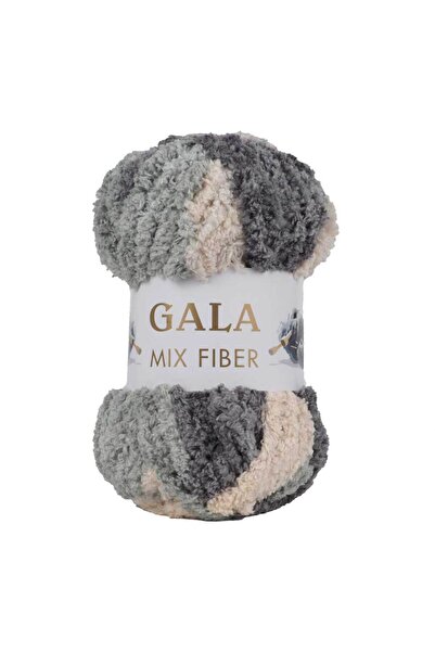 Gala Himalaya Export Surplus Ebruli K catifea Havlu İp CK-2437 - Gri Crem Fum...