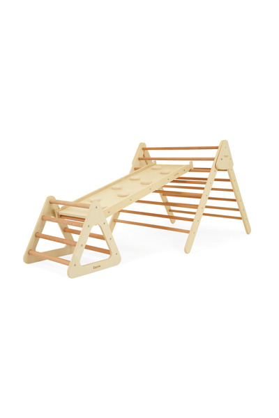 Ezzro Mini Toddler Pikler w/Large Climbing Pikler and Ramp/Slide