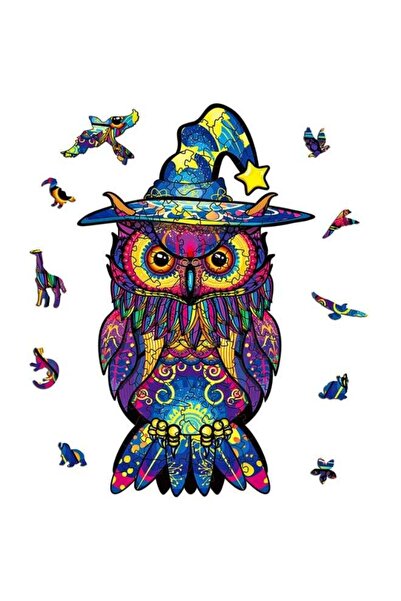 OSDUE Wooden Puzzle for Adults, Halloween Eagle Puzzle