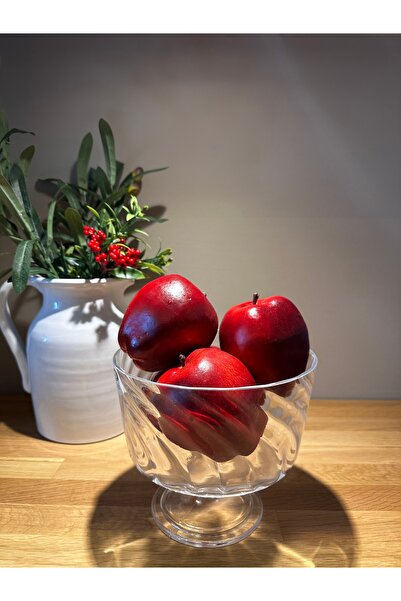 Miko Home & Garden Cam Ayaklı Döndürme Model Sunum Kasesi 17 Cm
