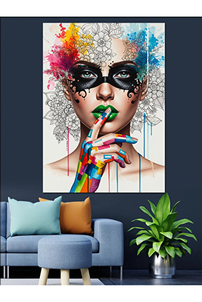 KanvasSepeti Pictură în ulei de înaltă calitate, cu femei, în culori abstract...