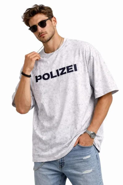 Kanonik Education Ανδρικό T-Shirt Acid Washed oversized μπροστά και πίσω με τ...