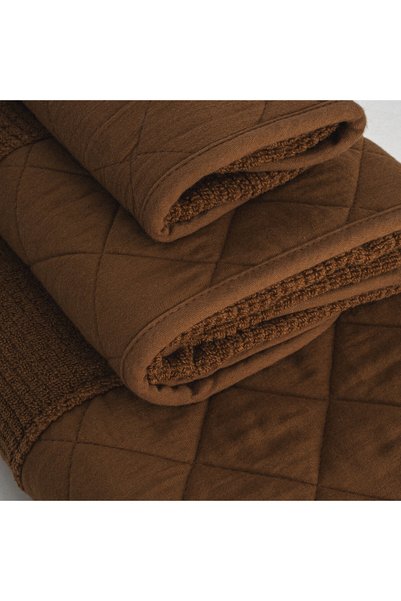 Ecocotton Set de prosoape Hüma din matlasat piese, maro, bumbac 100%