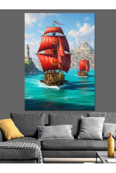 KanvasSepeti Denise Sea And Al Pictură în ulei de înaltă calitate texturat Ca...