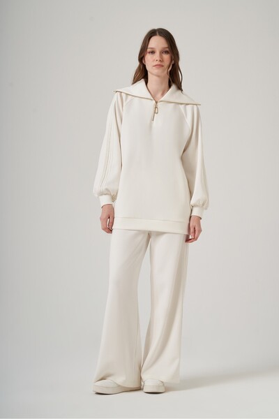 Nuss 1093 Sailor Collar Stripe Detail Trouser Suit