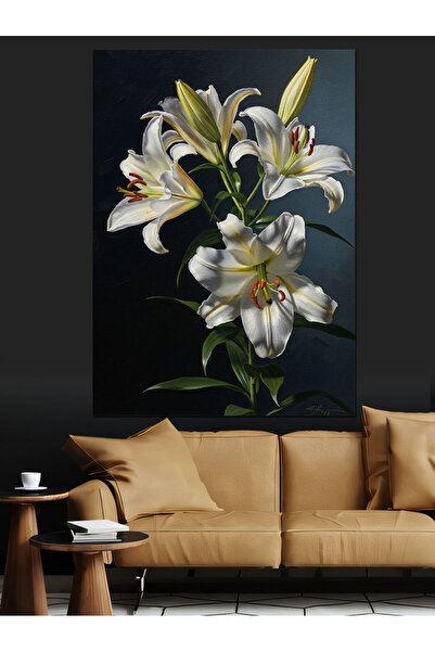 KanvasSepeti Pictură în ulei de înaltă calitate pe fundal întunecat texturat ...