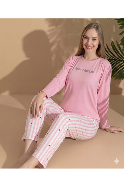 BOYRAZ Ml-01022 Set de pijamale Milan cu mâneci lungi pentru femei