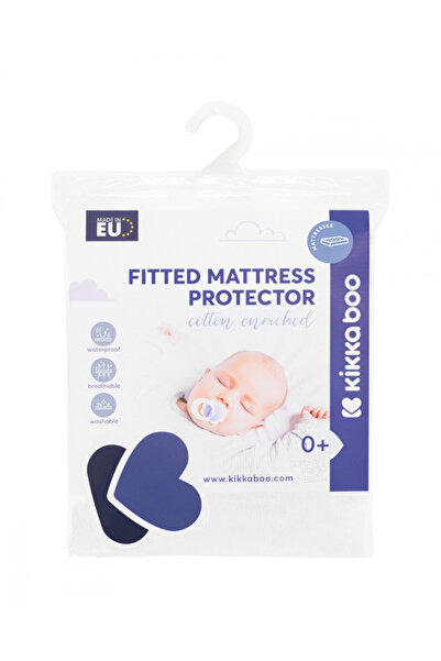 Kikka Boo Waterproof cot cover 120x60 with Stretchy KikkaBoo White