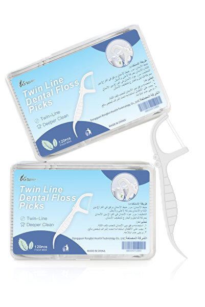 L&Wen Twin-Line Dental Floss Picks, Portable Mint Flavor Toothpicks Flossers ...