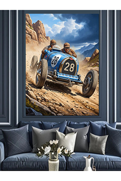 KanvasSepeti Pământul pe drum Vopsea în ulei de înaltă calitate texturat Canv...