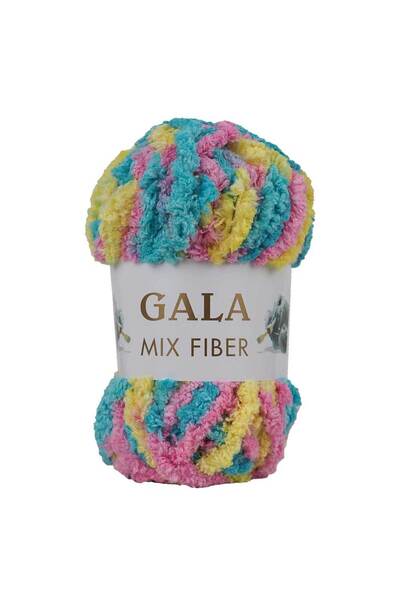 Gala Himalaya Export Surplus Ebruli K مخمل Havlu İp CK-2437 - أصفر نعناعي ووردي