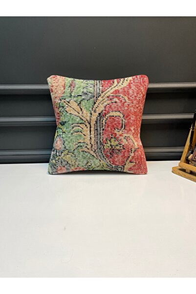 RAVEMİ HOME Modern Eskitme Çiçek Desenli Kilim Kırlent Kılıfı – Bohem Dekorat...