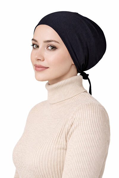 Jusmart Prednji Bez šavova neklizajući hidžab šešir crni | Ravni, neostavljaj...