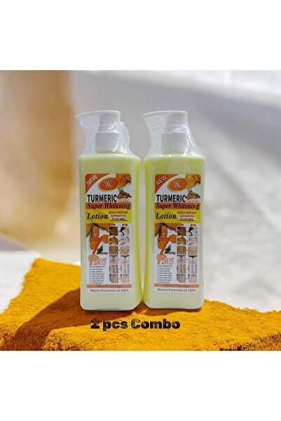 VSC لوشن تفتيح الجسم الفائق بالكركم، عبوة كومبو (2 × 300 مل) - مضاد للشيخوخة ...
