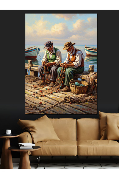 KanvasSepeti By the Sea Υψηλής ποιότητας ελαιογραφία Με υφή Καμβάς ζωγραφικής...