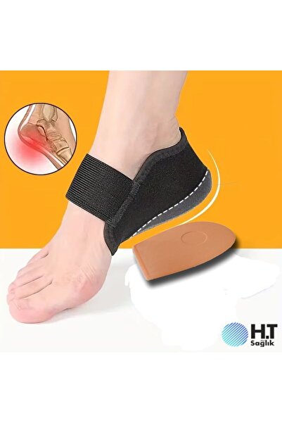 h.t sağlık 1 Çift Elastik Bantlı Topuk Koruyucu Çatlak Ayak ve Topuk Dikeni R...