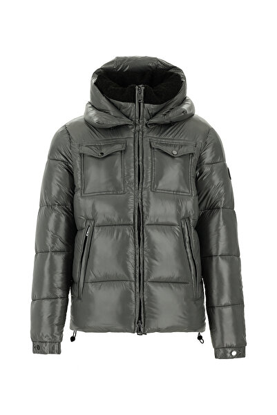 Abdullah Kiğılı Regular Fit Hooded Plain Coat