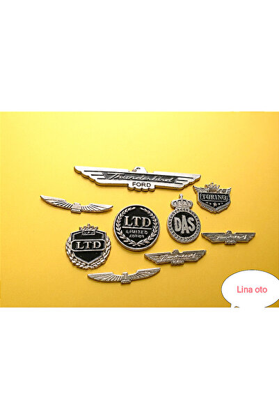 lina oto aksesuar 9 Metal Nuts with Emblem Tape Limited Stock