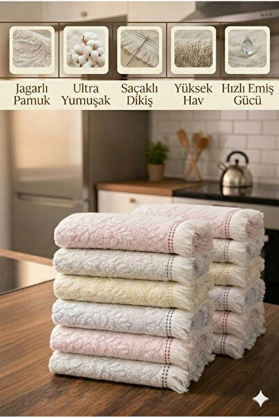 BAMİROSE 30 X 50 12 Pieces Decoco Kitchen Towel