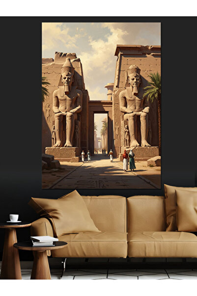 KanvasSepeti Egiptul Antic Pictură în ulei de înaltă calitate texturat Canvas...