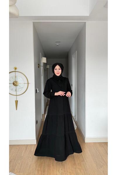 MİREL BUTİK Women's Princess Dress Bow Detail Medina Silk