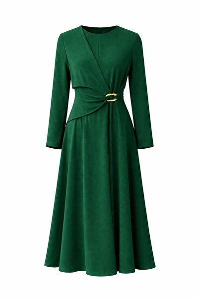 ECK MODA Women's New Season Sandy Fabric Belt Detail Full Stretch Fabric Stre...