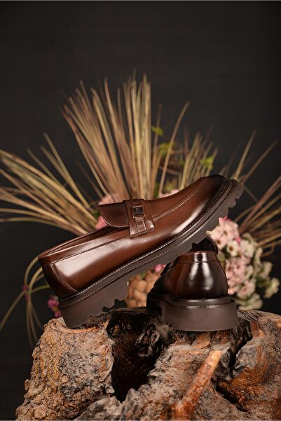 Pierre Cardin Pantofi clasici maro de vară pentru bărbați, model care oferă e...