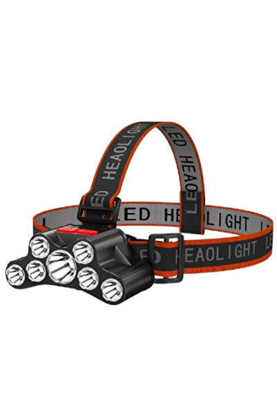 BASHAR T26 headlamp with 7 LEDs and 4 USB lighting modes